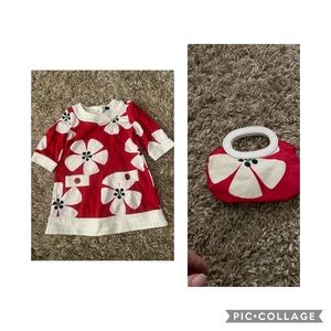 Girl gap dress size 3 with matching purse guc